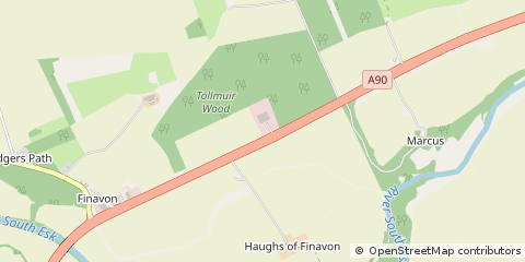 Map of Forfar, Angus