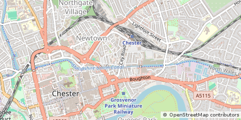 Map of Chester, Cheshire