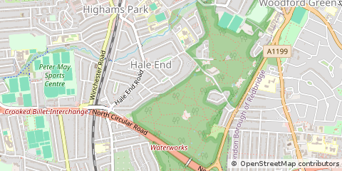 Map of Woodford Green, Essex