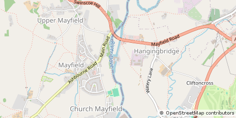 Map of Derbyshire