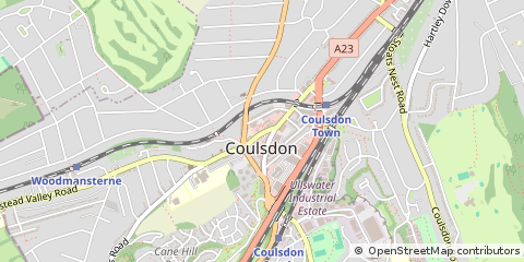 Map of Coulsdon, Surrey