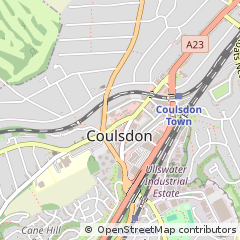 Map of Coulsdon, Surrey