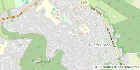 Map of High Wycombe, Bucks
