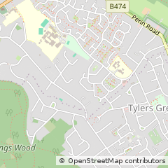 Map of High Wycombe, Bucks