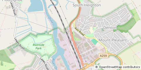 Map of Newhaven, East Sussex