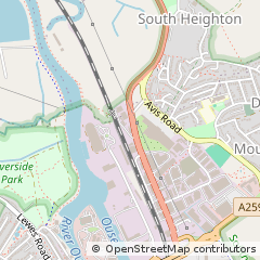 Map of Newhaven, East Sussex