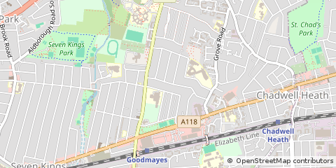 Map of Romford, Essex