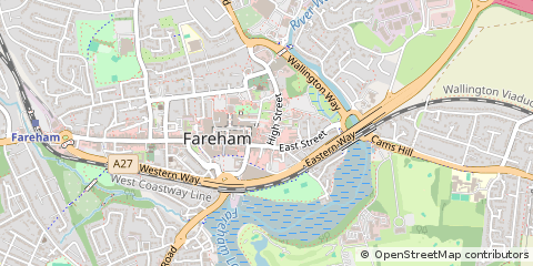 Map of Fareham, Hampshire