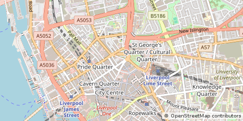 Map of Liverpool, Merseyside
