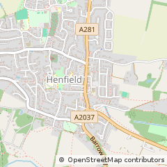 Map of Henfield, West Sussex