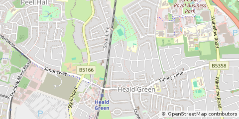 Map of Cheadle, Cheshire