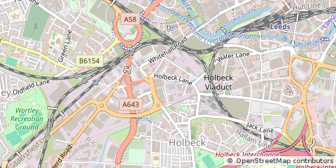 Map of Leeds, West Yorkshire