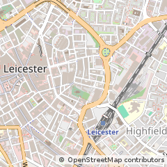Map of Leicester, Leicestershire