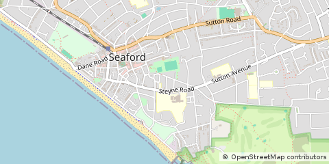 Map of Seaford, East Sussex