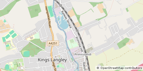 Map of Kings Langley, Hertfordshire