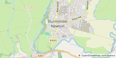 Map of Sturminster Newton, Dorset