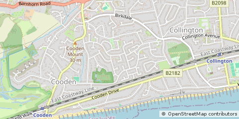 Map of Bexhill-on-SEA, East Sussex