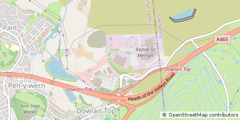 Map of Merthyr Tydfil