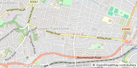Map of Poole, Dorset