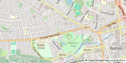 Map of Bolton, Lancashire