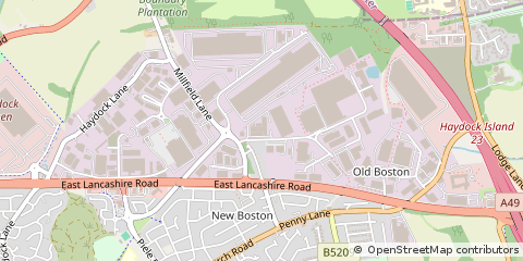 Map of ST. Helens, Lancashire