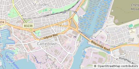 Map of Plymouth, Devon