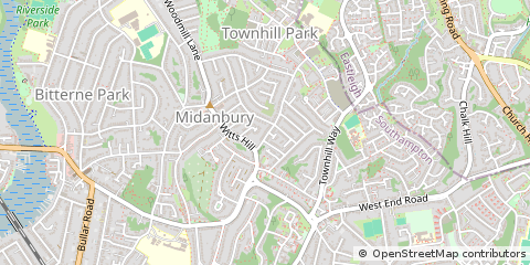 Map of Southampton, Hampshire