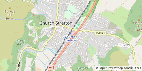 Map of Church Stretton, Shropshire