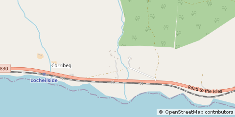 Map of Fort William, Inverness-Shire