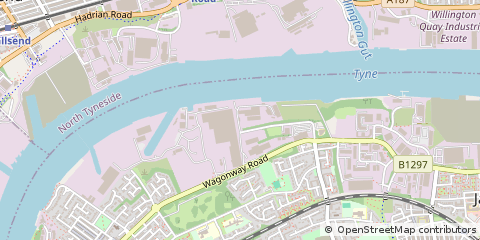Map of Hebburn, Tyne and Wear