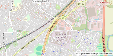 Map of Chelmsford, Essex