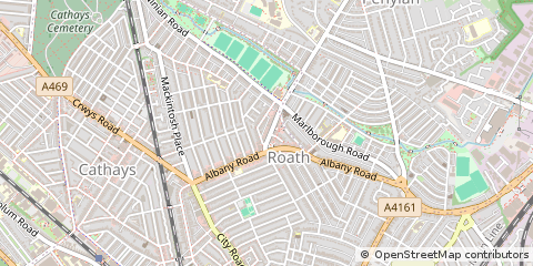 Map of Cardiff, Caerdydd