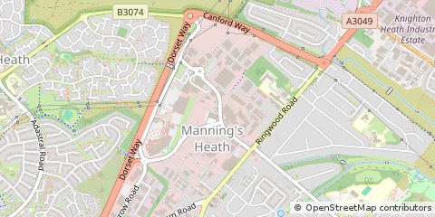 Map of Poole, Dorset