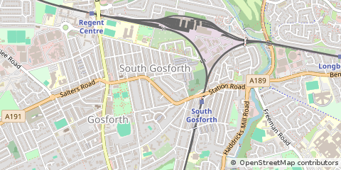 Map of Newcastle Upon Tyne, Tyne and Wear