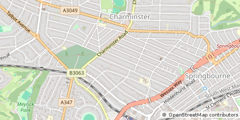 Map of Bournemouth, Dorset