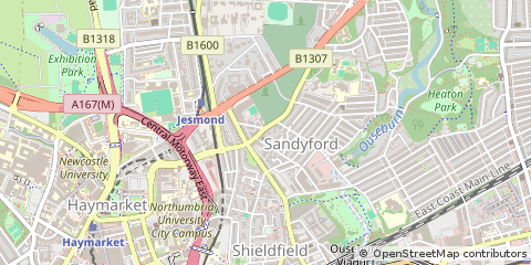 Map of Newcastle Upon Tyne