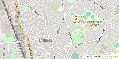 Map of Peterborough, Cambridgeshire