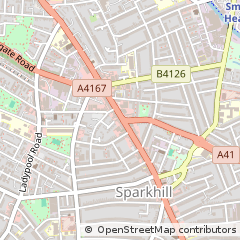 Map of Birmingham, West Midlands
