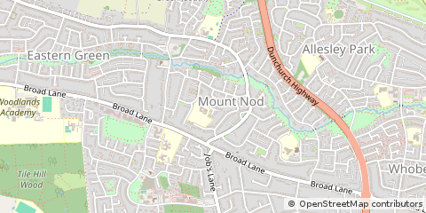 Map of West Midlands
