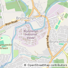 Map of Bridgend, MID Glamorgan