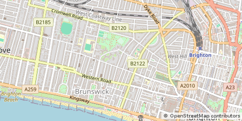 Map of Hove, East Sussex