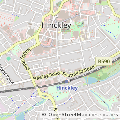 Map of Hinckley, Leicestershire