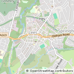 Map of Lees, Oldham, Lancashire