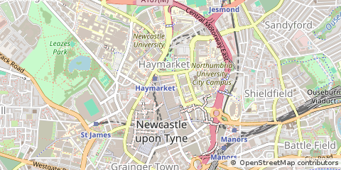 Map of Newcastle Upon Tyne