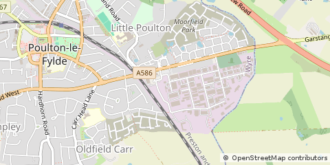 Map of Poulton-LE-Fylde