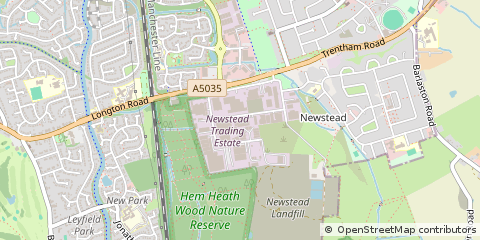 Map of Stoke-on-Trent, Staffordshire
