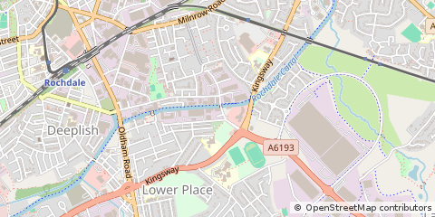 Map of Rochdale, Lancashire