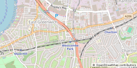 Map of Greenwich, London