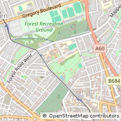 Map of Nottingham, Nottinghamshire