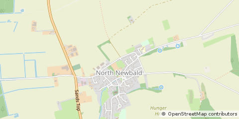 Map of North Newbald, Yorkshire
